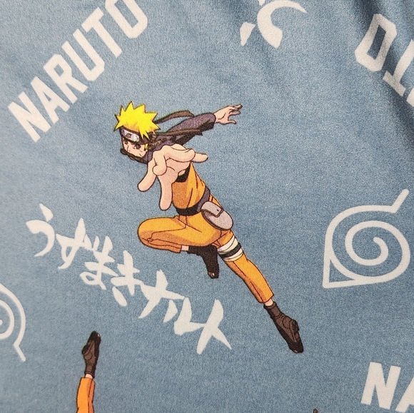 Men's Naruto Pajama Pants Lounge Sleep Shippuden 2XL Anime Kanji - Picture 3 of 6